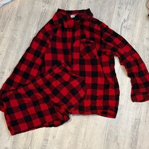 Red and Black Plaid Kids Pajamas
